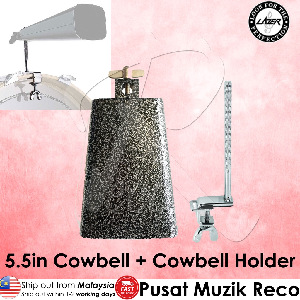 Percussion 5.5in Cowbell with Cowbell Holder 【M'sia Seller READY STOCK