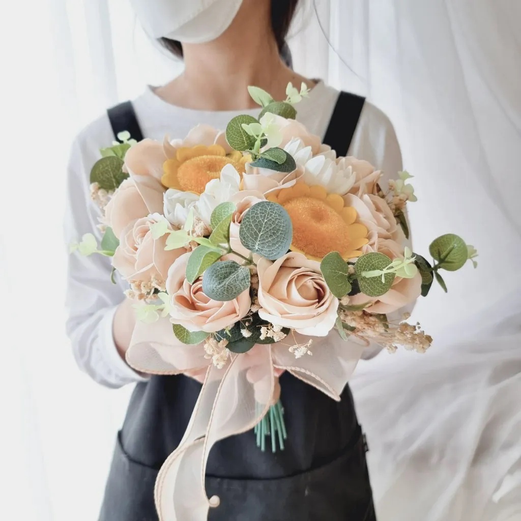 🔥Ship Out 48hours 🔥 Bridal Hand Bouquet Wedding Artificial Flower