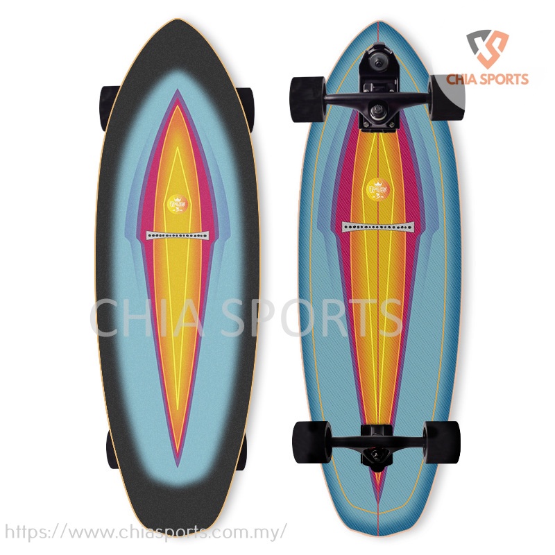 BLKS Surf Skateboard 32inch P7 WATERBORNE Surfskate Pumping Cruiser Super board skate board