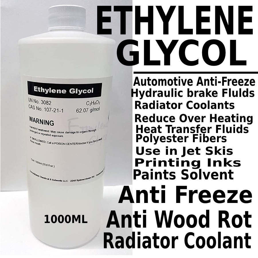 NEW ARRIVAL!!! ANTI FREEZE ETHYLENE GLYCOL/WOOD ANTIROT/MONO ETHYLENE GLYCOL PURE 500ml/1L
