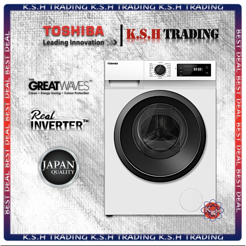 [K.S.H] TOSHIBA 7.5KG//8.5KG//9.5KG FRONT LOADING WASHING MACHINE (TW