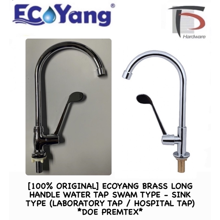 [100 ORIGINAL] ECOYANG BRASS LONG HANDLE WATER TAP SWAM TYPE SINK