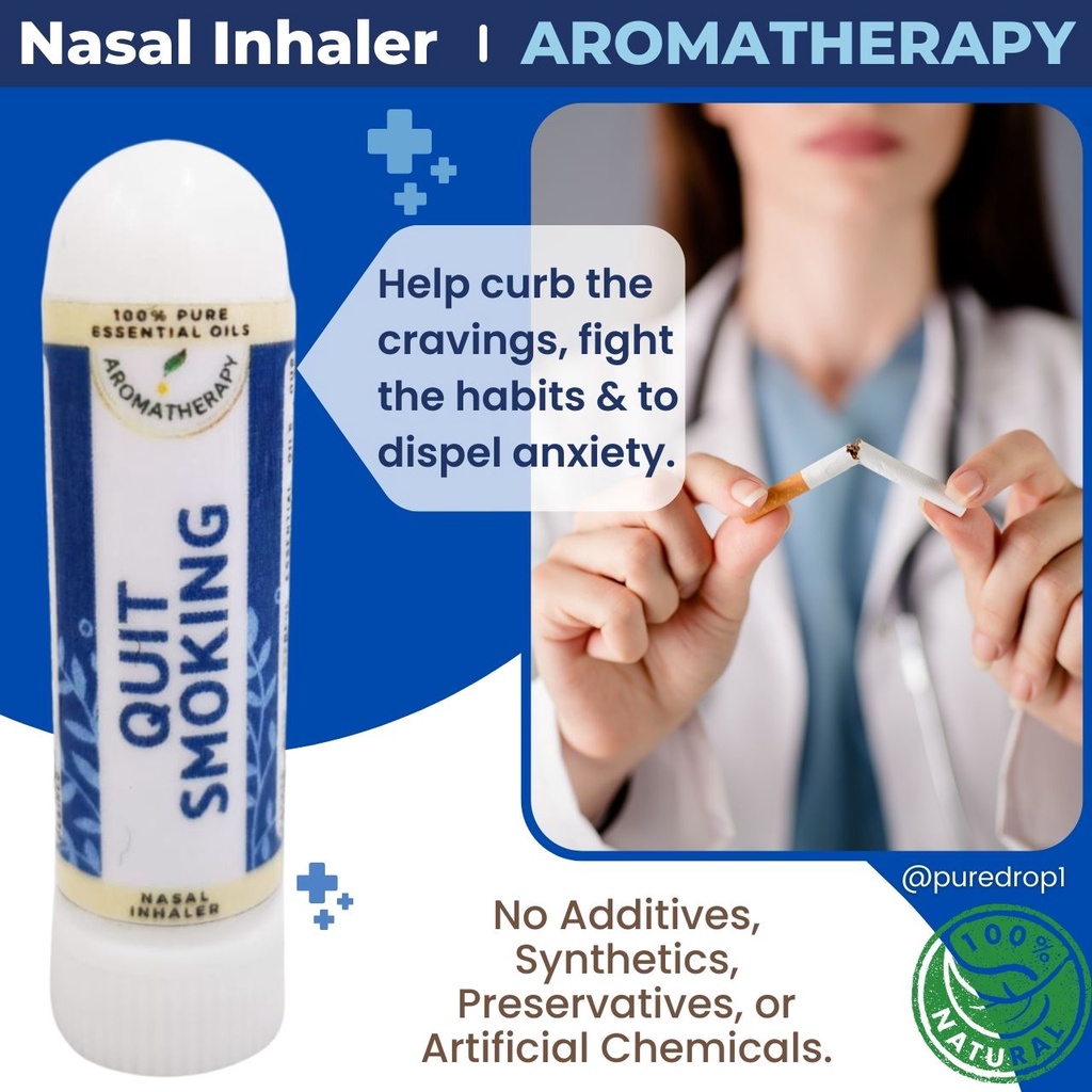 Quit Smoking Aromatherapy Inhaler / 100 Pure and Quality Essential