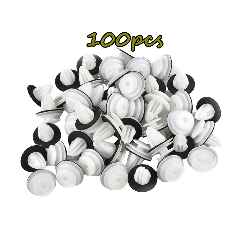 100pcs Car Bumper Clip Fastener Retainer 9mm Door Panel Clip Cover