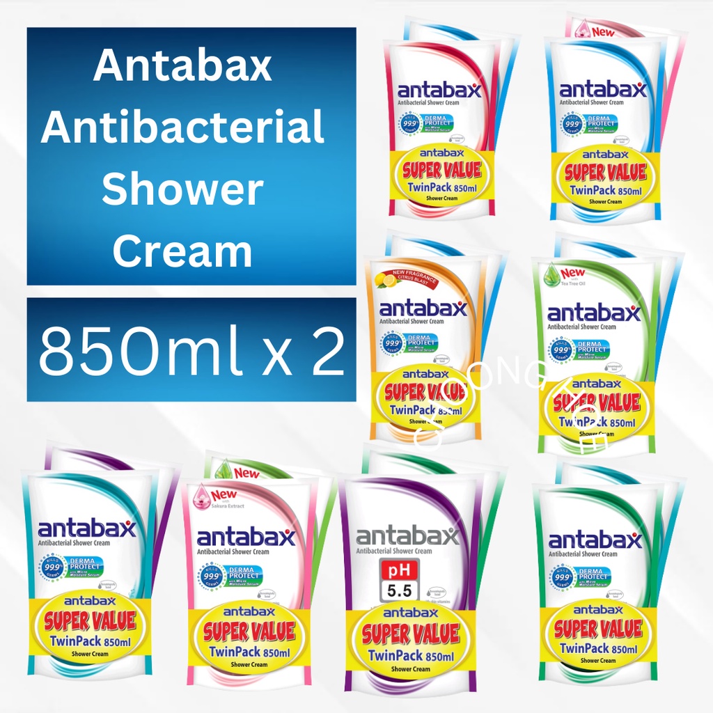 ANTABAX Antibacterial Shower Cream 850ML x2 Shopee Malaysia