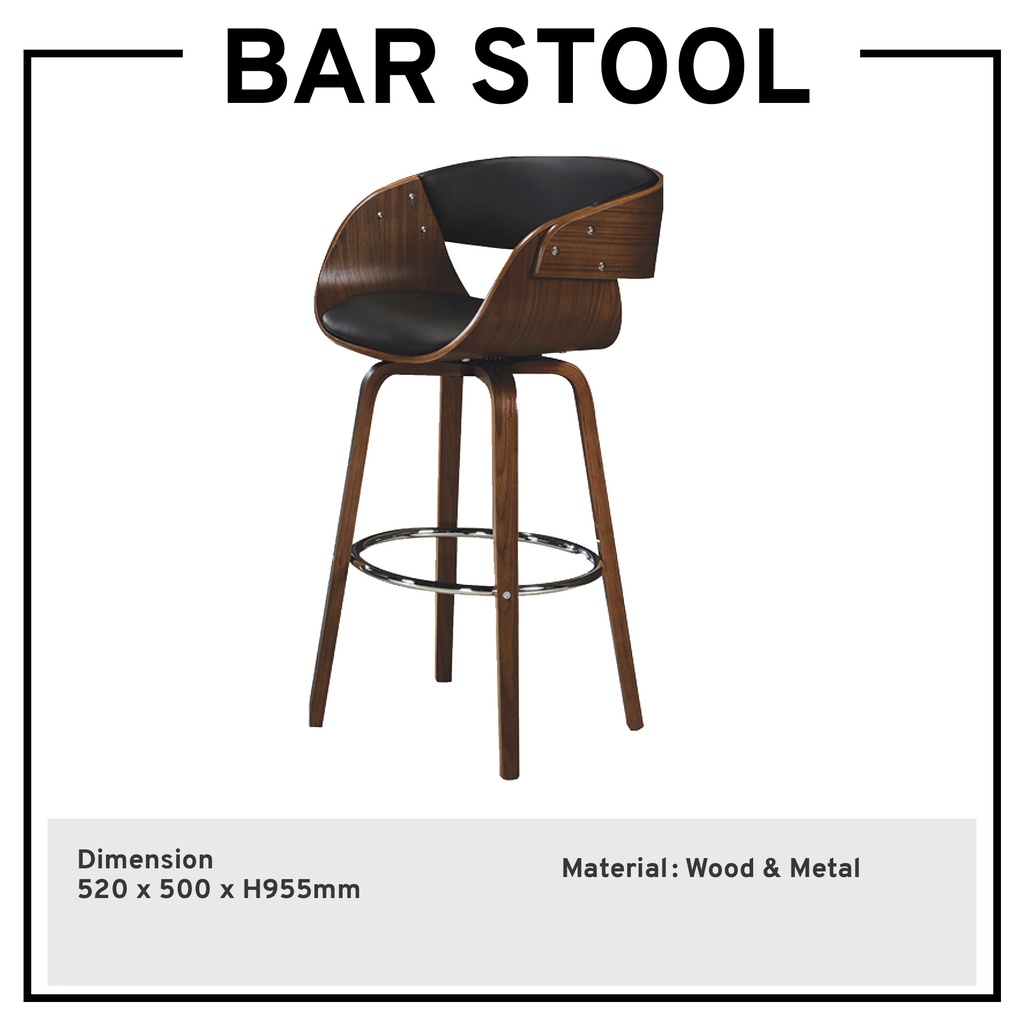 Bar Stool PVC Cushion Chair High Stool Bar High Chair Bar Stool With