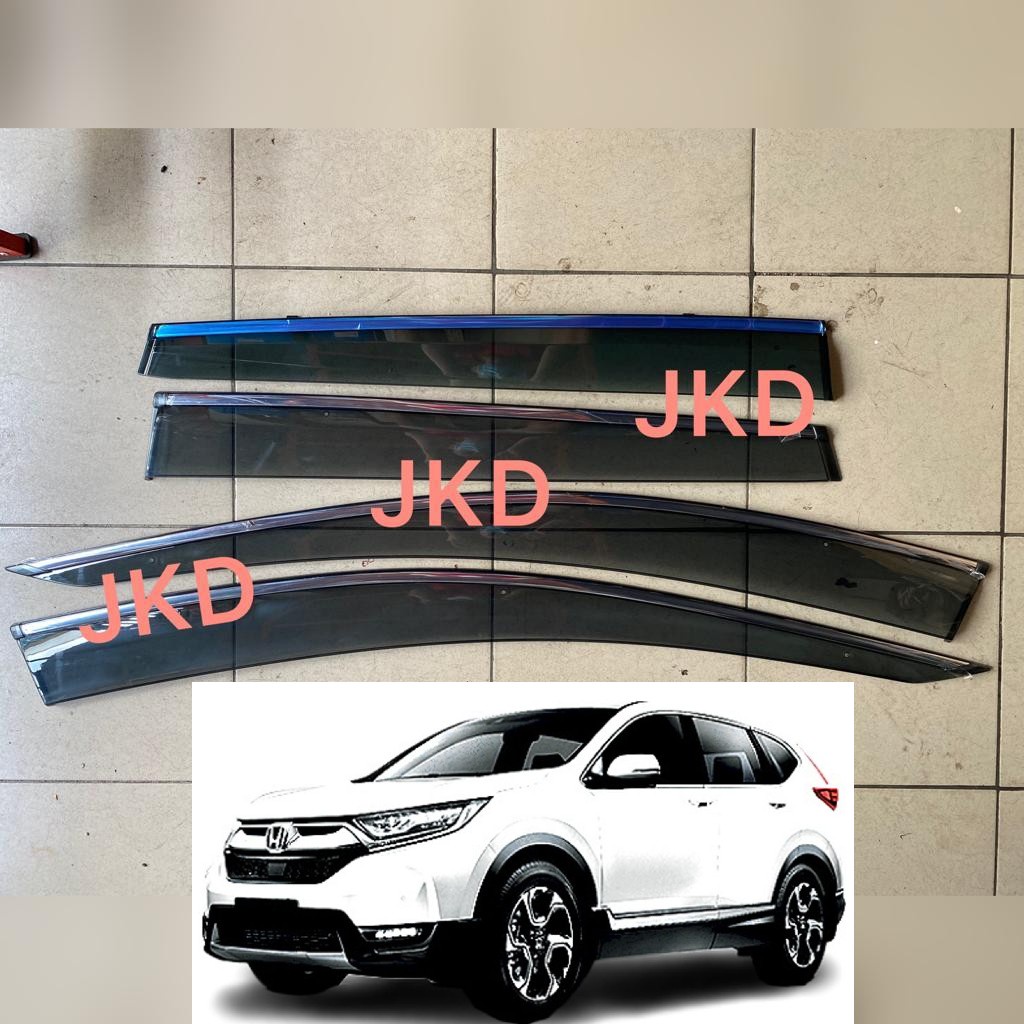 Door Visor Air Press Window Style Acrylic Wind Deflector For HONDA CRV