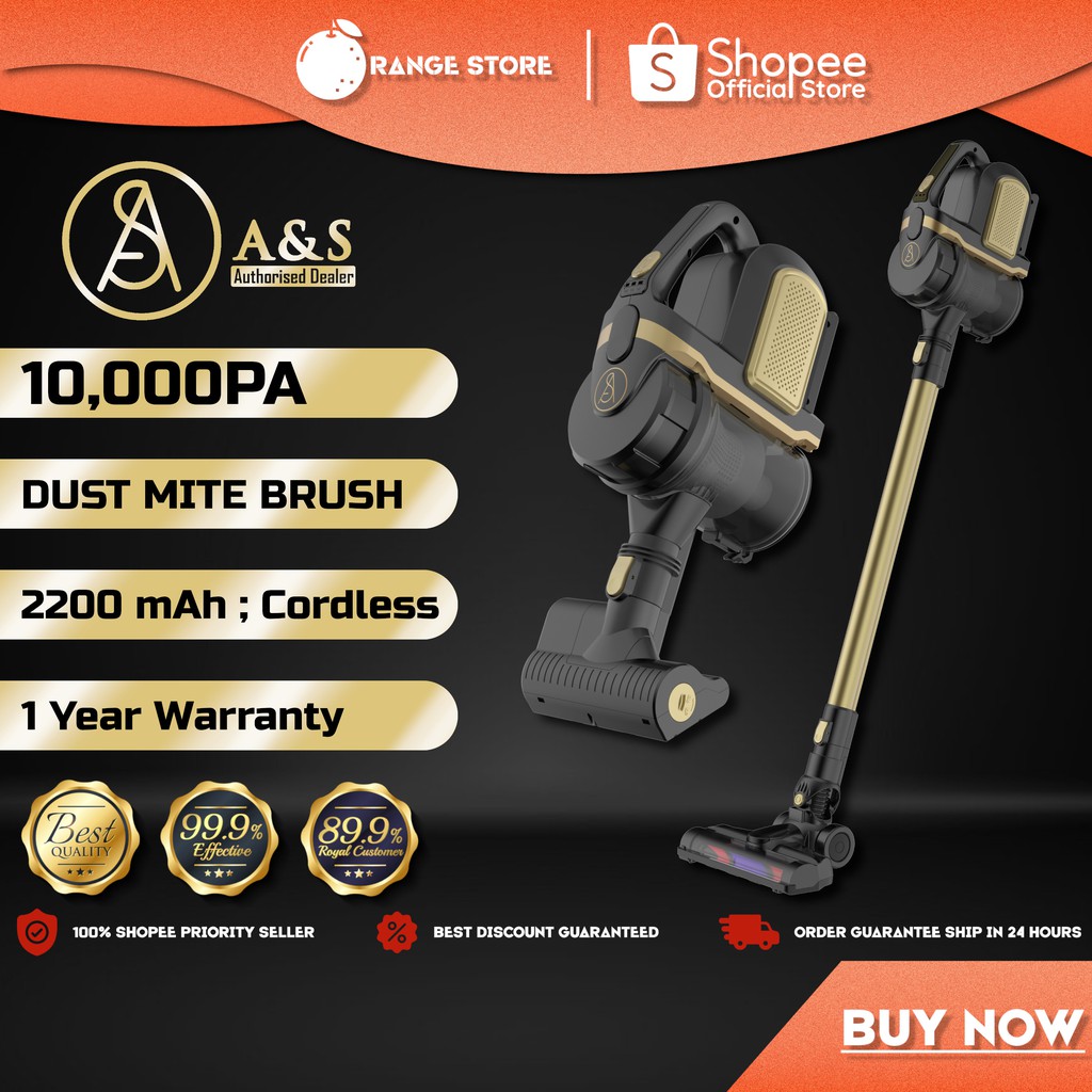 A&S A90 PLUS Cordless Handheld Dust Mites Vacuum Cleaner Bagless Vacuum
