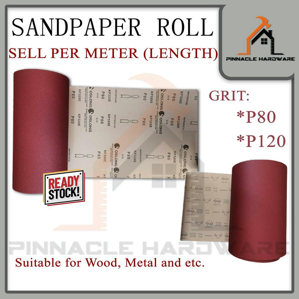 [Pinnacle Hardware] SANDPAPER ROLL SELL PER METER ( P80,P120) Shopee