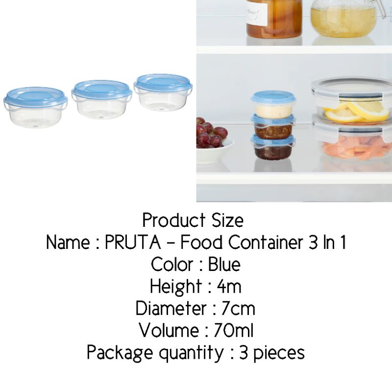 IKEA PRUTA JAMKA Food Container Kitchen Diningware Tuppaware