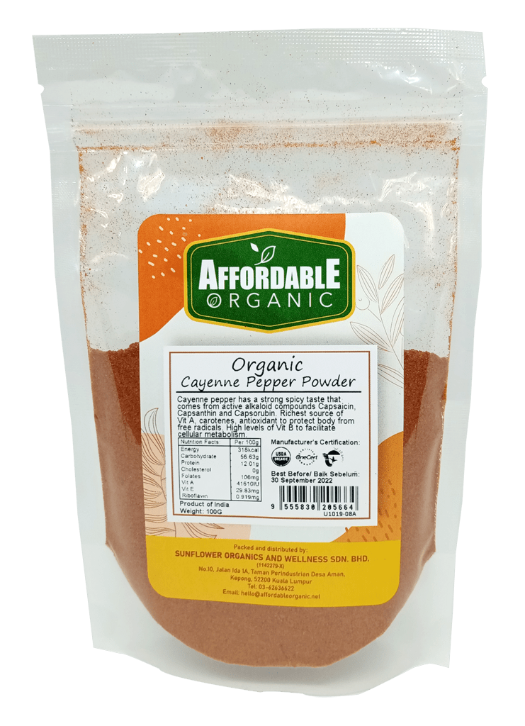AFFORDABLE ORGANIC Organic Cayenne Pepper Powder 100G Shopee Malaysia