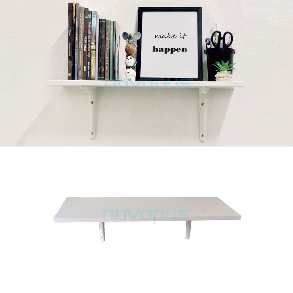 IKEA White Sturdy Wall Shelf Combo [Mounting Screws not included