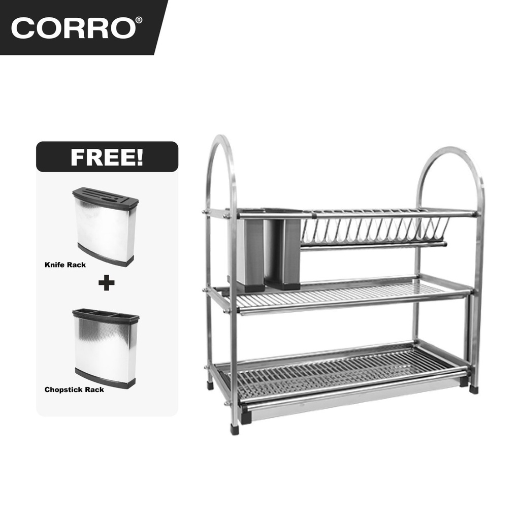 Corro Kitchen Sink Stainless Steel Dish Rack Kitchen Storage Rack