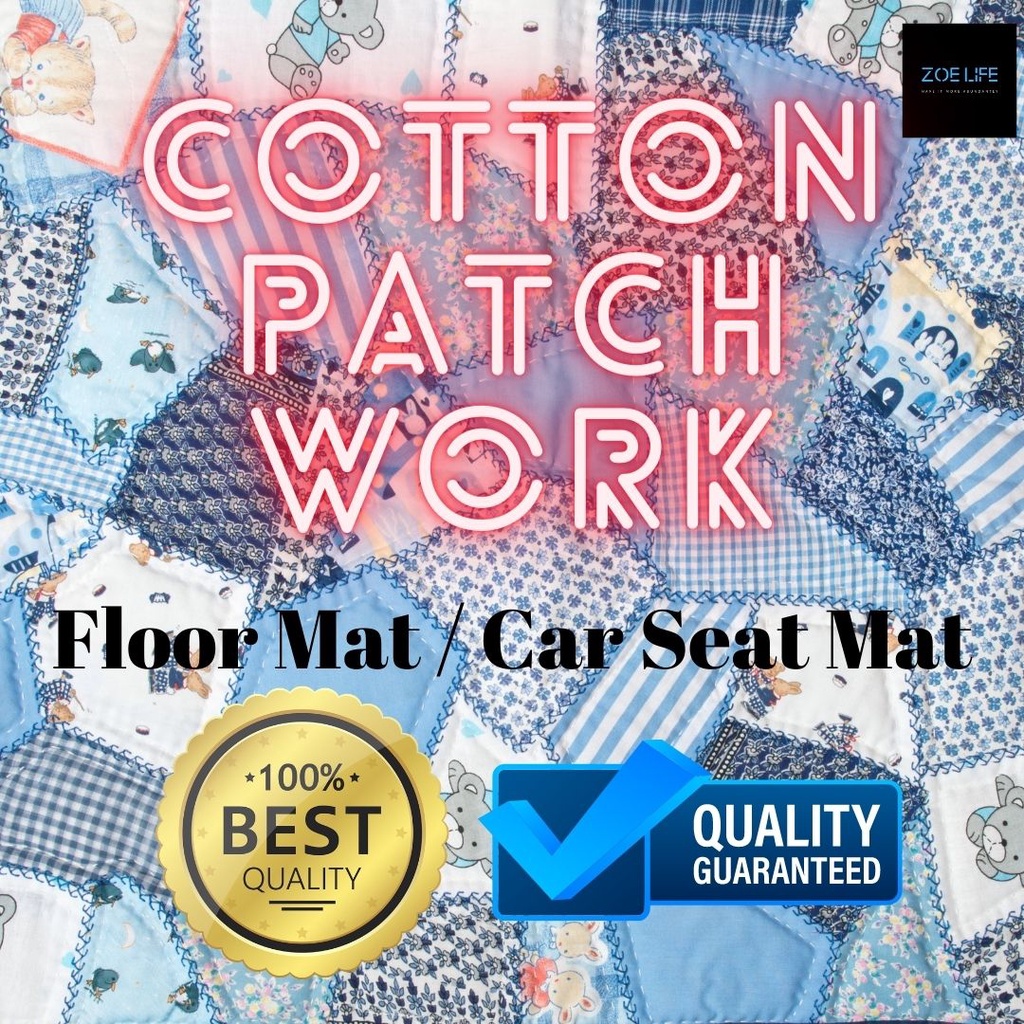 Antislip Patchwork Cotton Floor Mat/Car Seat Mat/Bench Mat/Bathroom Mat