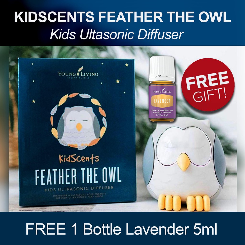 Young Livings KidScents Feather The Owl Kids Ultrasonic Diffuser with 6