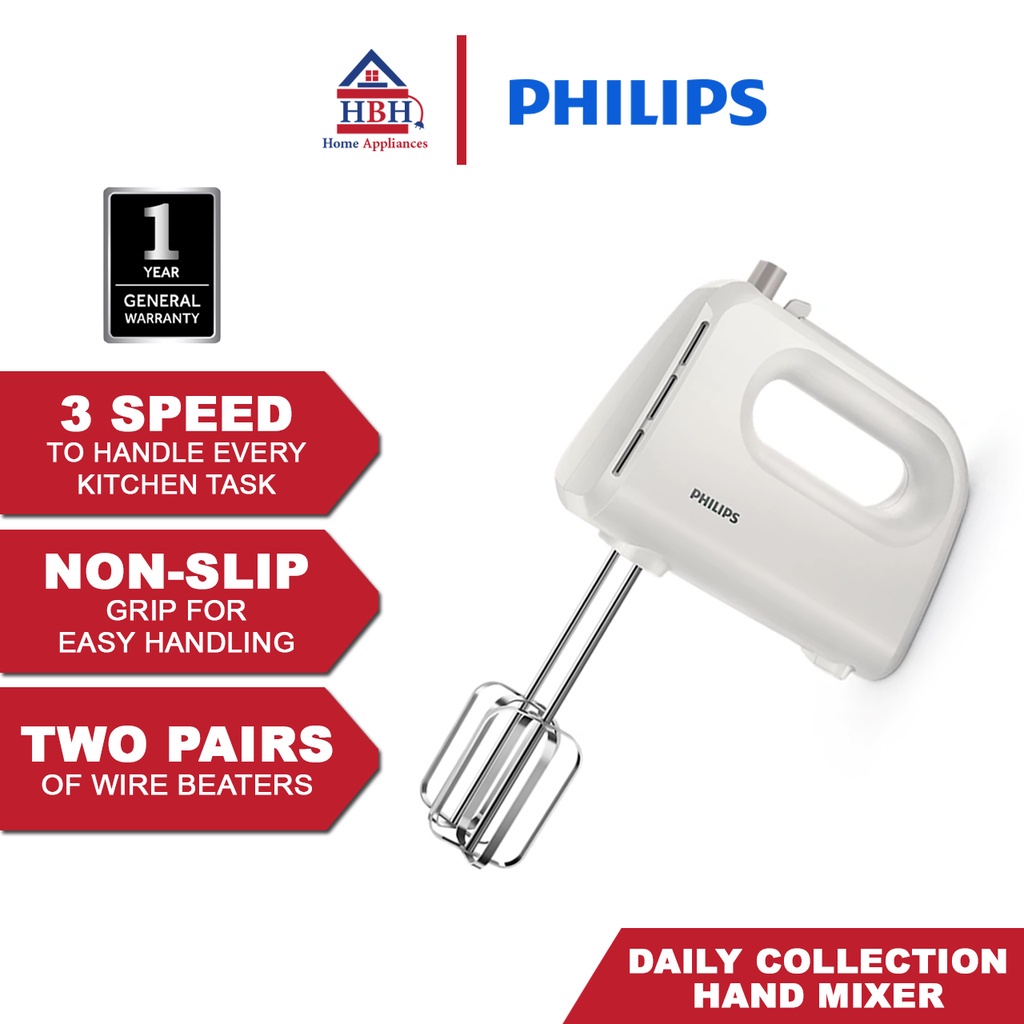 Philips HR3700/01 200W Daily Collection series Hand Mixer Shopee Malaysia