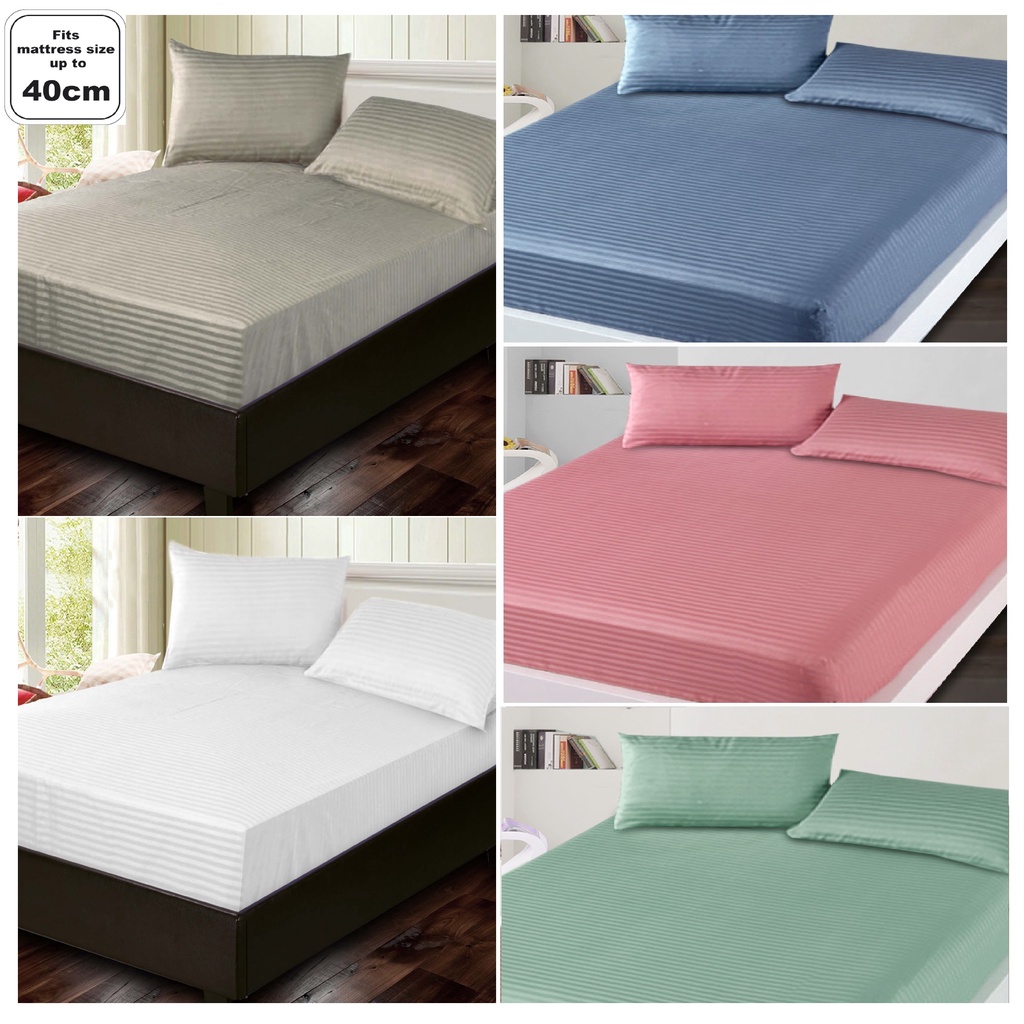 Essina Bedding Prismatic Hotel Series 40CM Depth Pocket Fitted Sheet