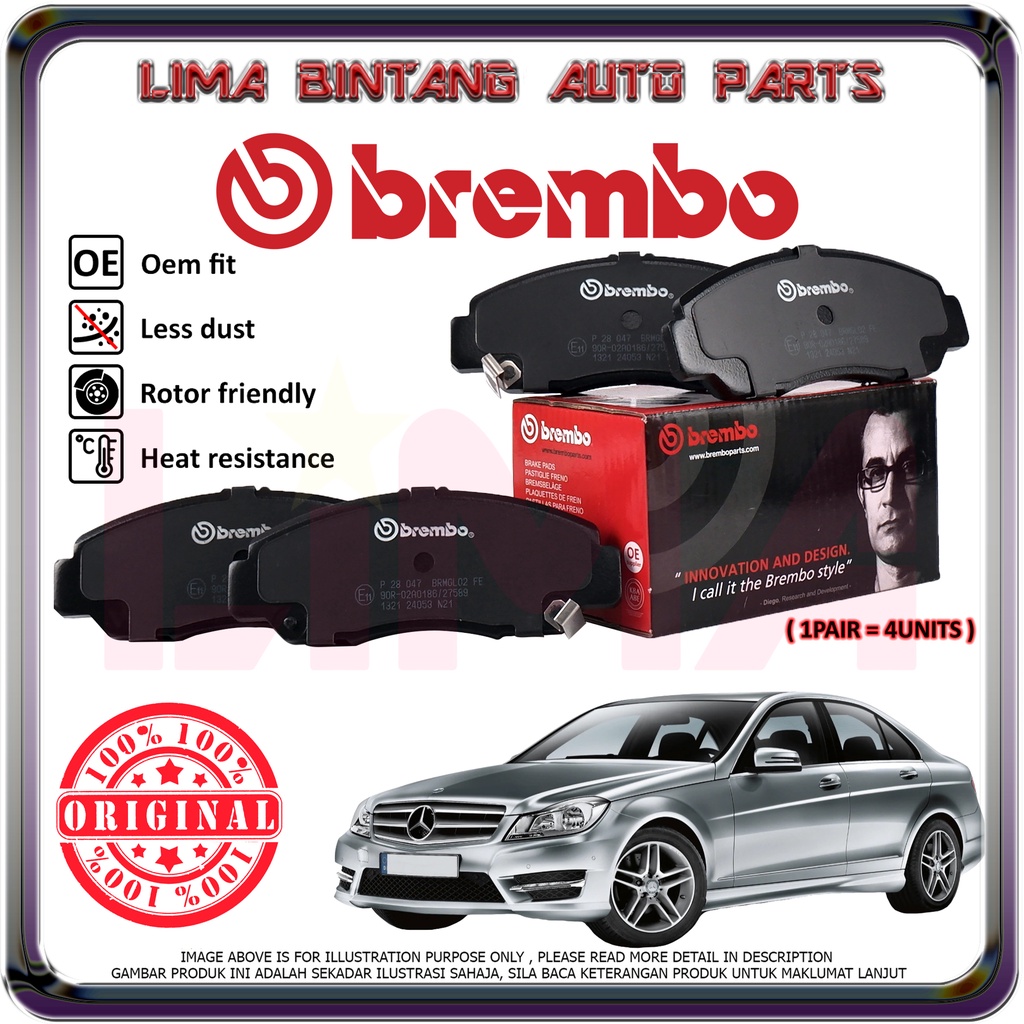 Mercedes Benz C Class ( W204 ) Front / Rear Brake Pads , Disc Brake Pad