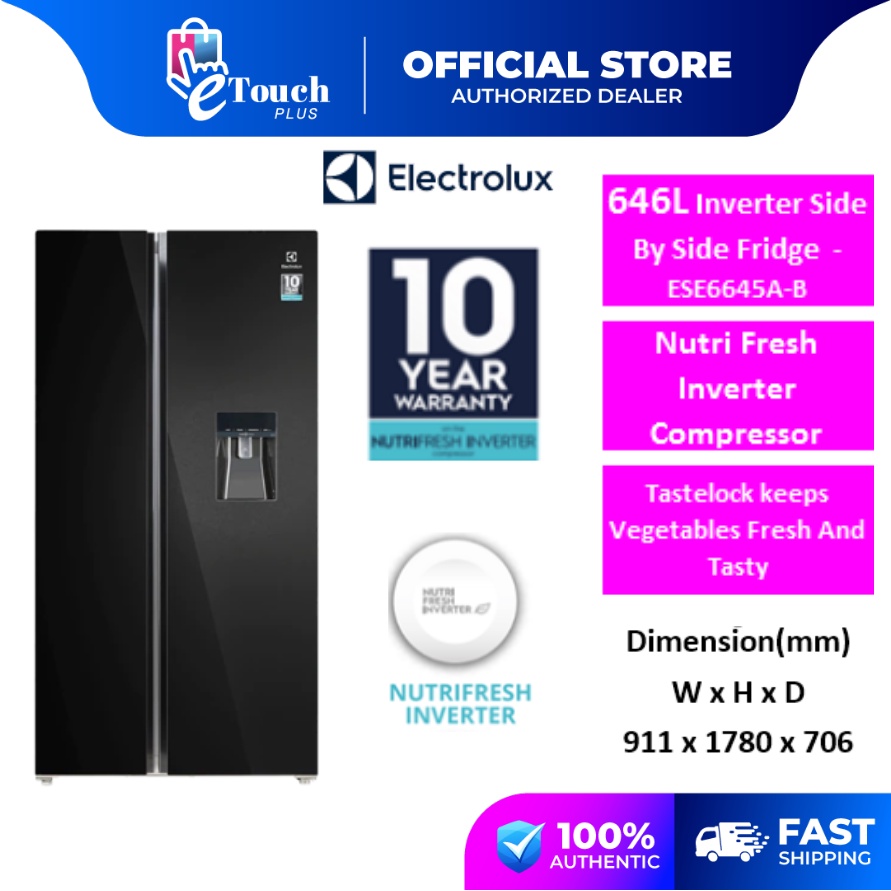 Electrolux Refrigerator (619L) Inverter QuickFreeze With Water