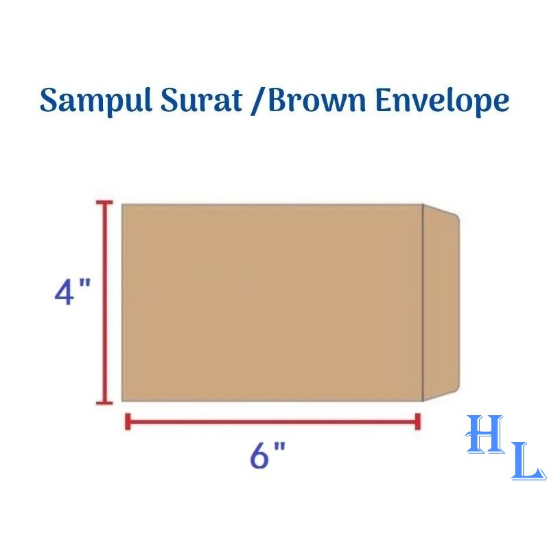 4 x 6" 60g Brown Envelope 1000's Shopee Malaysia