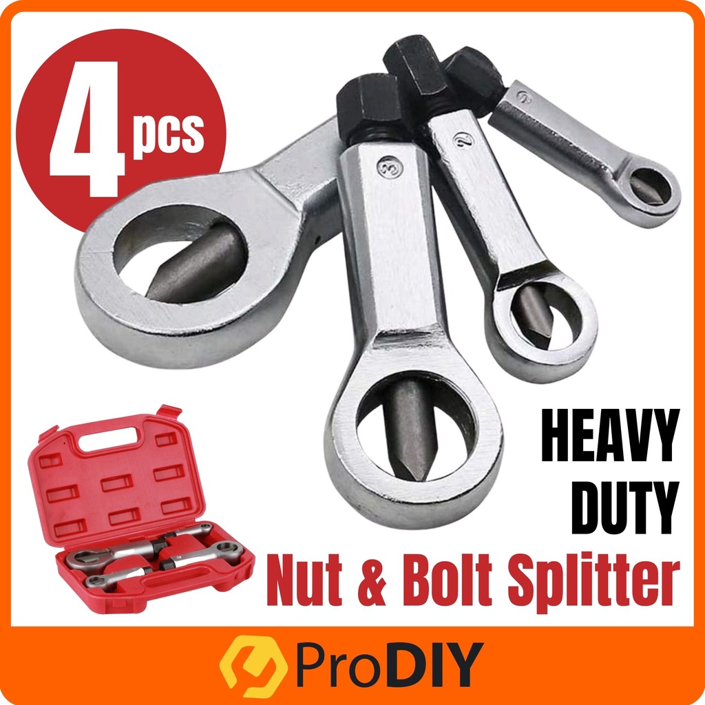 4pcs Heavy Duty Nut Bolt Splitter Breaker For Removing Seized Damaged