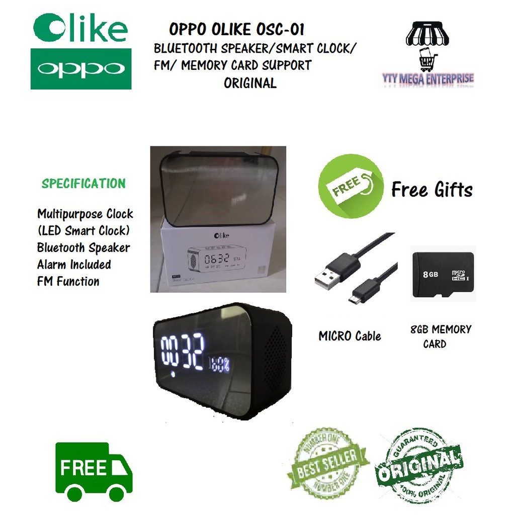 OPPO OLIKE OSC01 BLUETOOTH SPEAKER /SMART CLOCK Shopee Malaysia