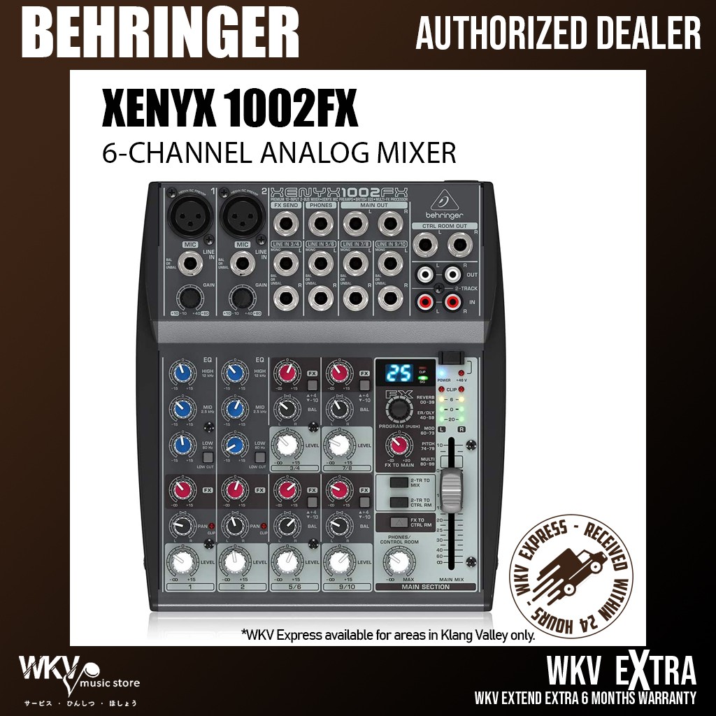 Behringer Xenyx 1002FX 6channel Mixer with Effects (Xenyx1002FX