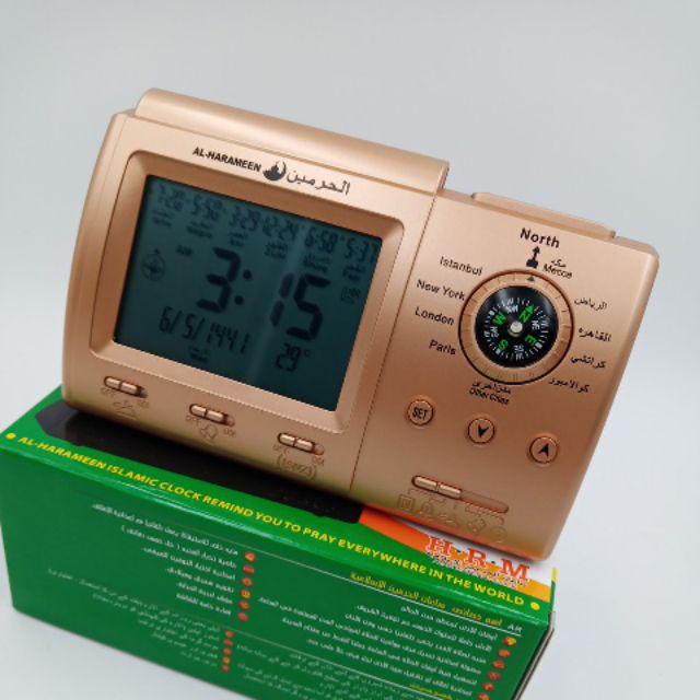 Alharameen Table Azan Clock HA3005 / HA3006 ALHARAMEEN (JAMINAN 3