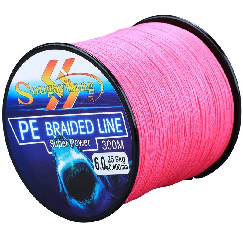 Sougayilang 300m Fishing Line Strong Braided 4 Strands Line Fishing