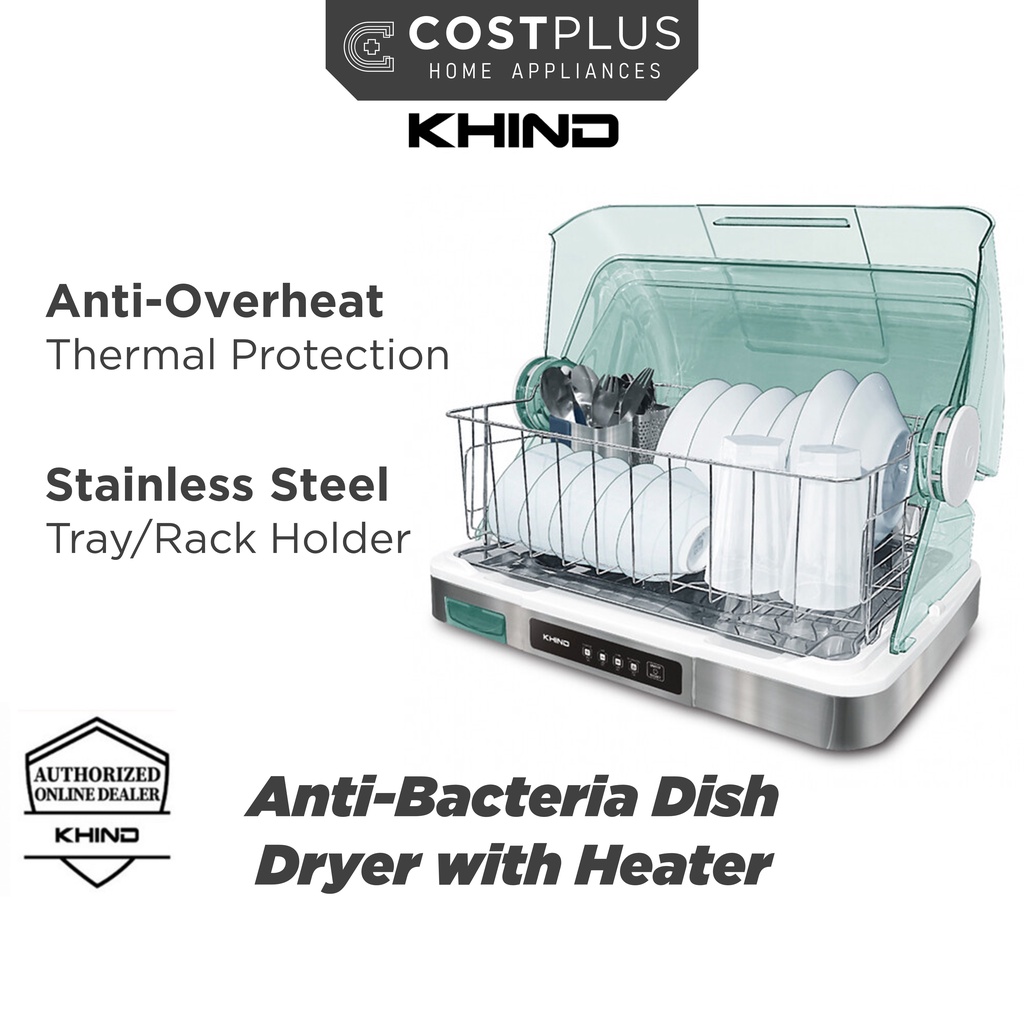 (Bubblewrap) Khind Dish Dryer Bowl Dryer with Hygienic Drying + Removable Tray + Timer BD919