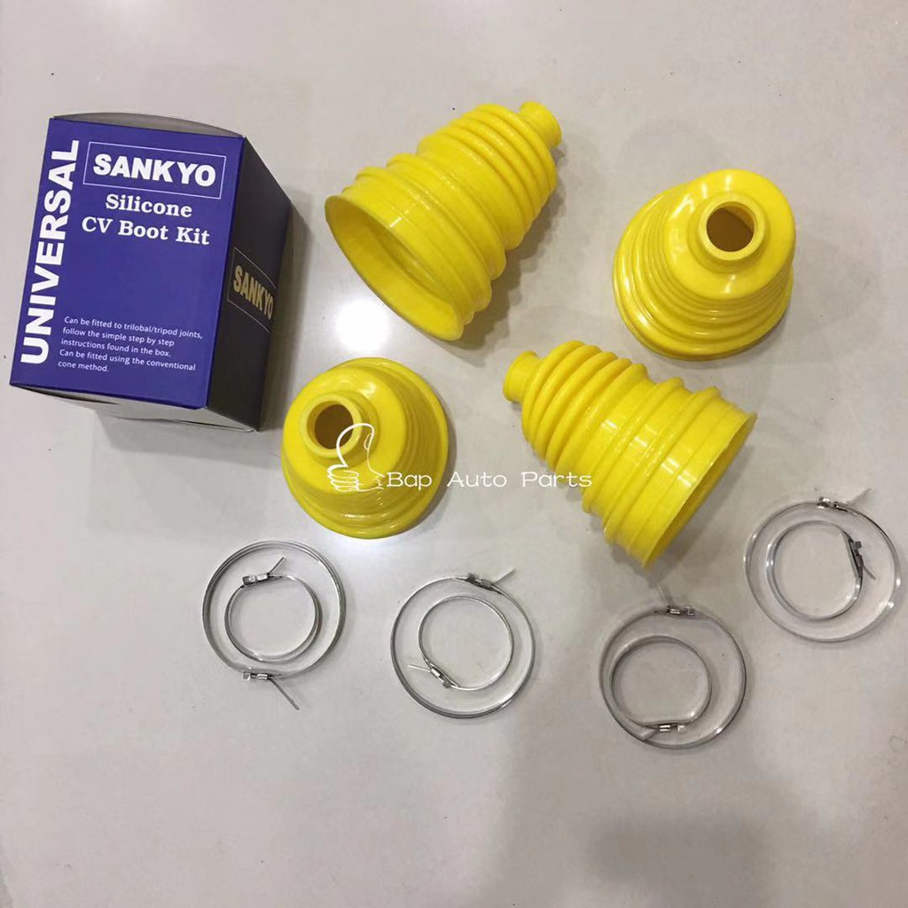 UNIVERSAL DRIVE SHAFT BOOT WITH CLIP TYPE YELLOW OR RED SILICONE （1