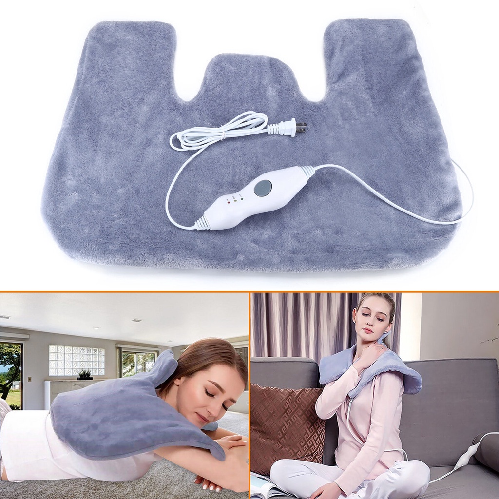 100220V Electric Heated Neck Shoulder Warmer Heating Pad For Neck and