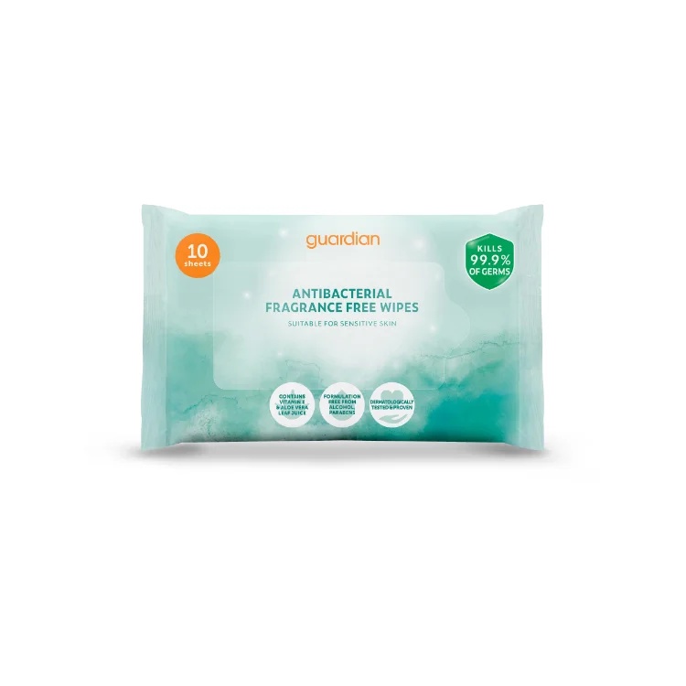 Guardian Antibacterial Wet Wipes Fragrance Free 10S (G) Shopee Malaysia