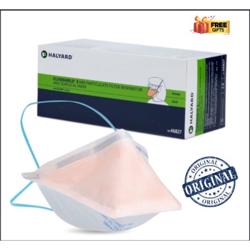 [Ready Stock] 1 box 35pcs Halyard Fluidshield Level 3 N95 particulate