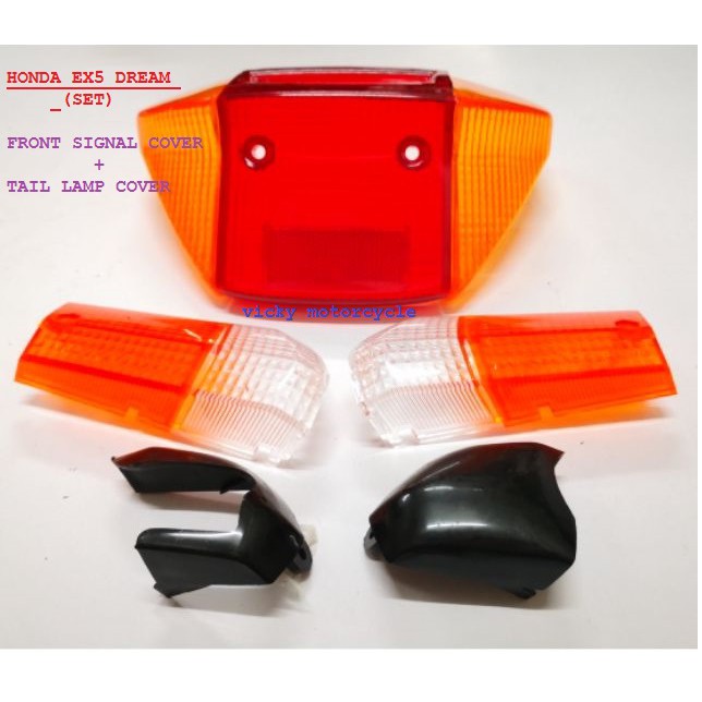 HONDA EX5 DREAM FRONT SIGNAL COVER + TAIL LAMP COVER STANDARD (Set) 🔥