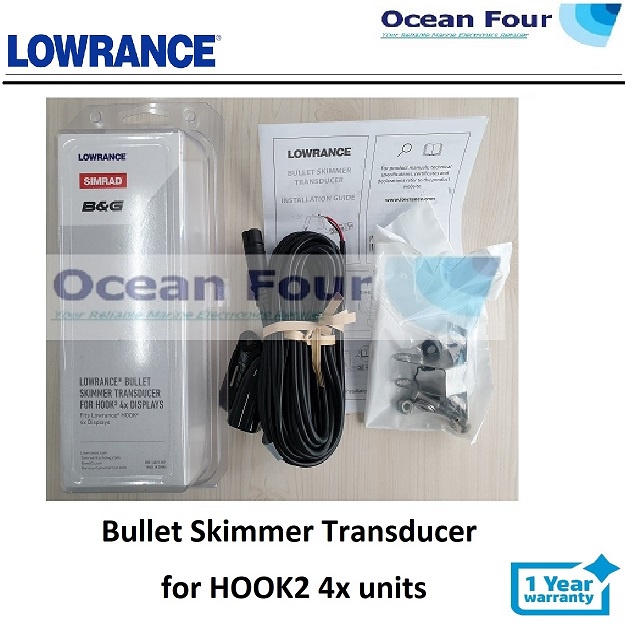 Lowrance Bullet Skimmer Transducer (for hook2 4x and hook2 4x gps