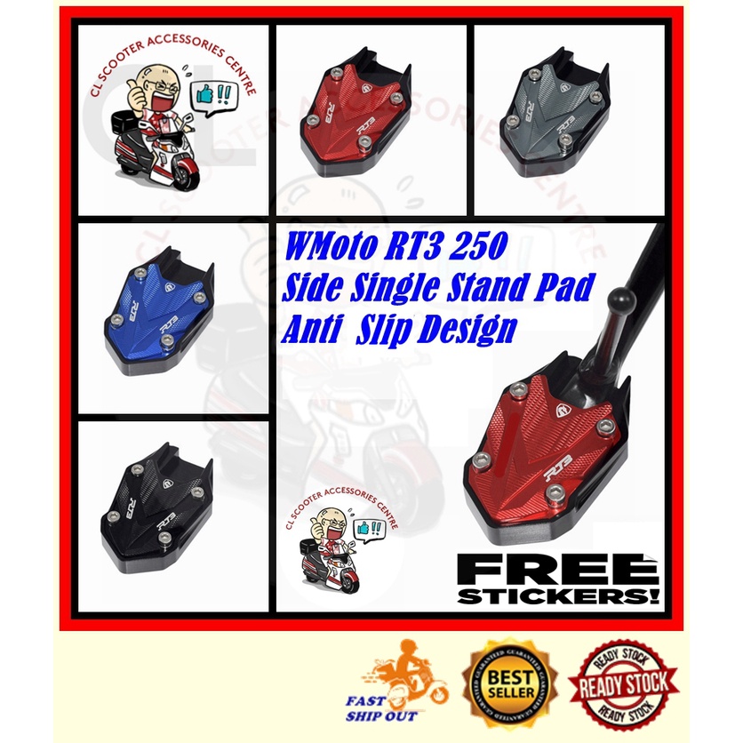 WMOTO RT3 RT3s Side Stand Tapak Pad WMOTO RT3 Tapak Stand Pad Side Stand WMoto RT3s N1