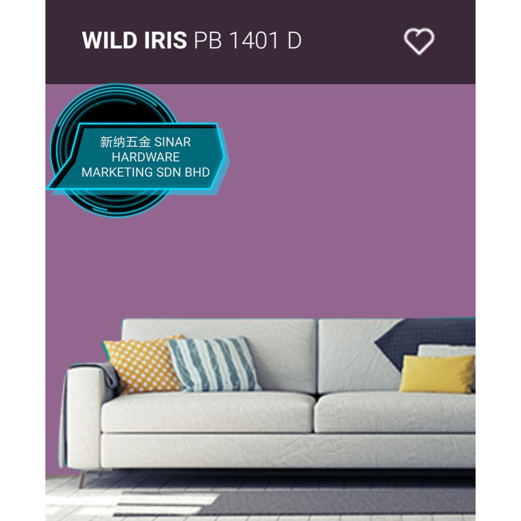 SINAR NIPPON WILD IRIS PB1401D 5 LITER INTERIOR & EXTERIOR PAINT/CAT