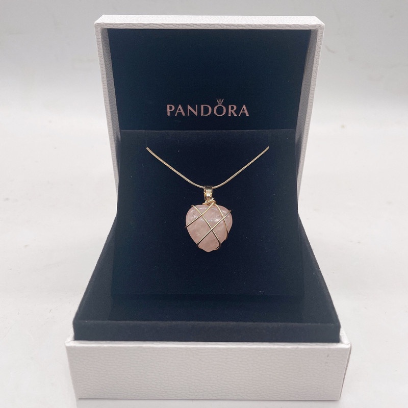 Pandora Necklace Barbie Necklace 18K Gold Cubic Zirconia Diamond Heart