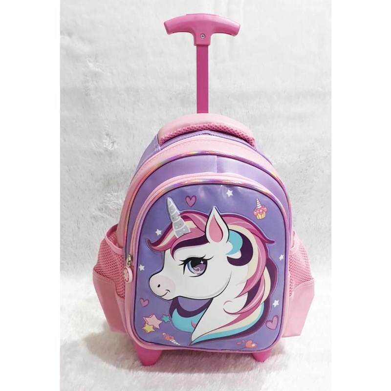 Children School Bags Push Character Trolley Lol Pink Nice Cute Girls
