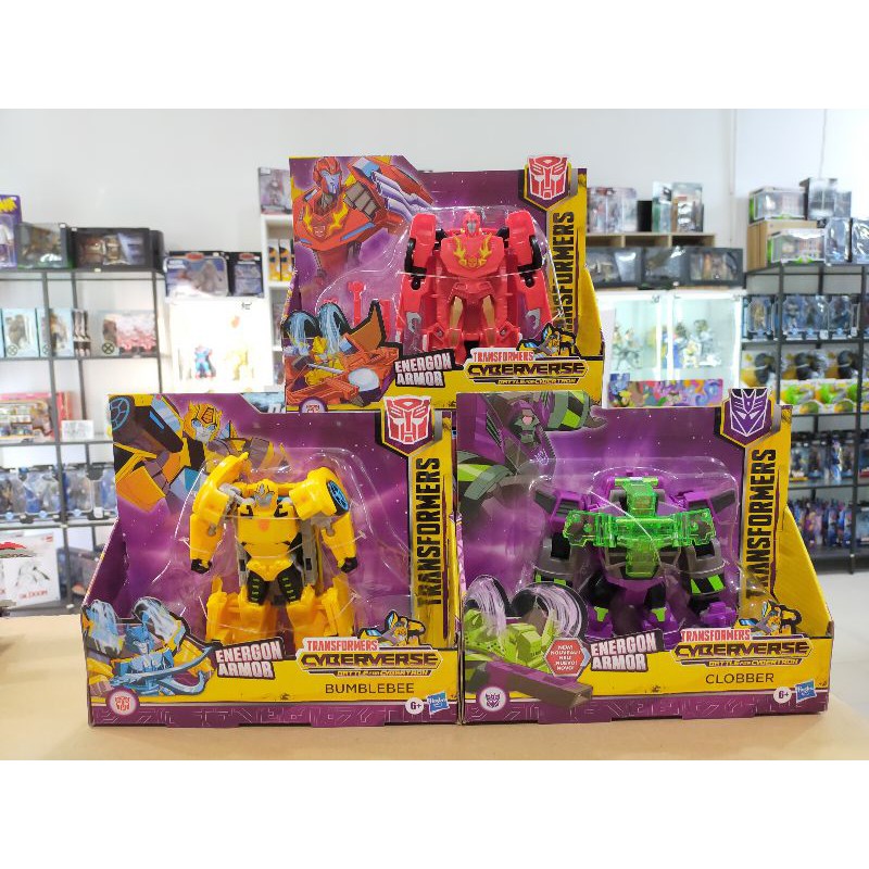 Transformers Cyberverse Energon Armor Clobber Hot Rod Bumblebee