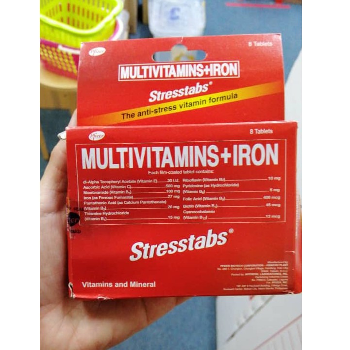 STRESSTABS MULTIVITAMINS + IRON 30TABLETS / 5 TABLETS STRESS TABS