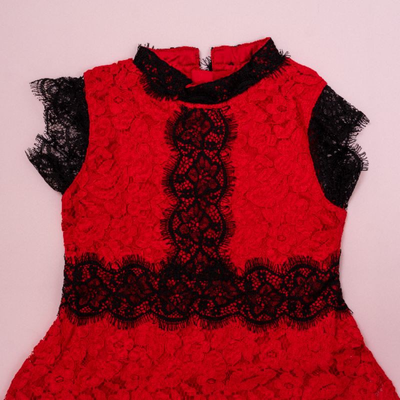 Madelie Teenagers Premium Quality Red Dress (KH)512181) Shopee Malaysia