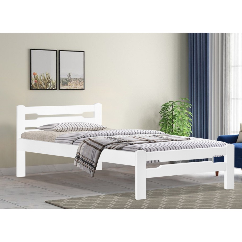 FREE DELIVERY / WOODEN SUPER SINGLE BED FRAME / KATIL BUDAK / KATIL