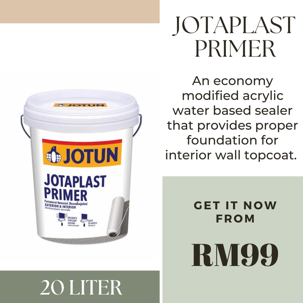 JOTUN Jotaplast Primer for Interior Wall & Ceiling 20L Undercoat Sealer