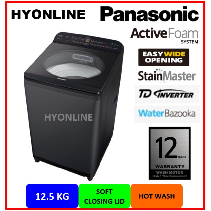 NAFD12VR1 PANASONIC 12.5KG INVERTER TOP LOADING AUTOMATIC WASHING
