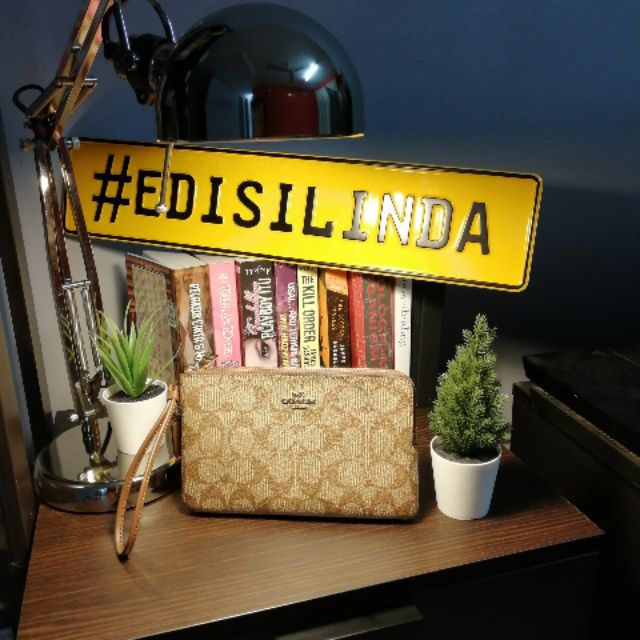 Coach Double Zip Wallet in Signature Canvas Shopee Malaysia