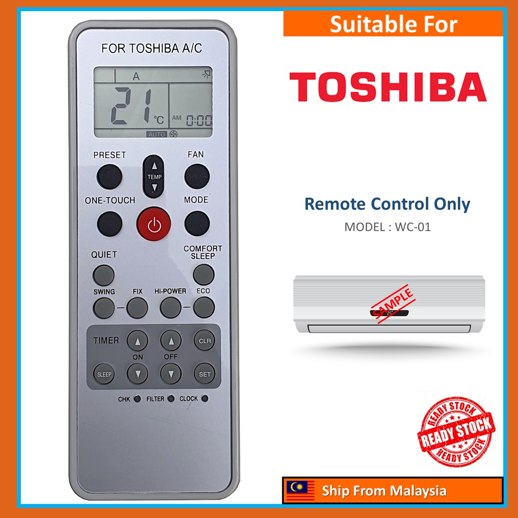 Toshiba Replacement For Toshiba Air Cond Aircond Air Conditioner Remote