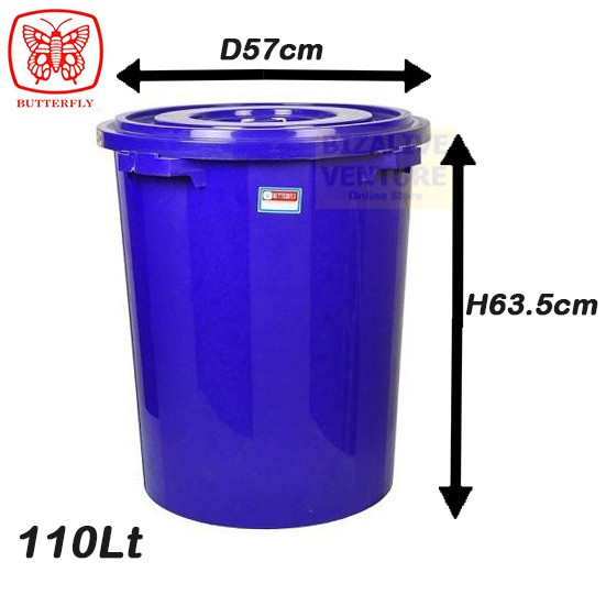 (110L) HighQuality Plastic Pail With Cover Water Pail with Lid