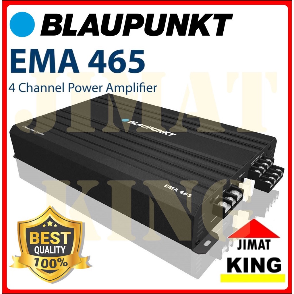 BLAUPUNKT Ema 465 Car Amplifier Kereta 4 Channel Power Amp Car Sound